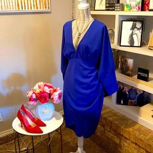 NY&C Royal Blue Low Cut Cocktail Dress